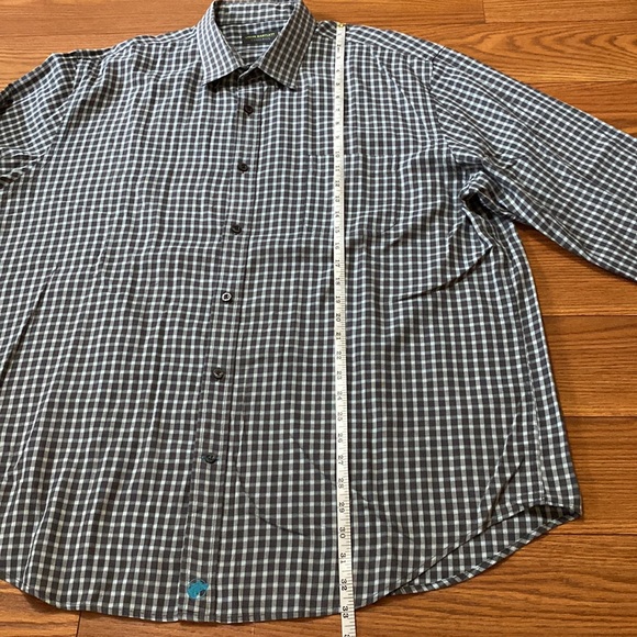 John Bartlett consensus 💯cotton gray plaid men’s l/s chest pocket shirt XXL 🌞 - Picture 12 of 15